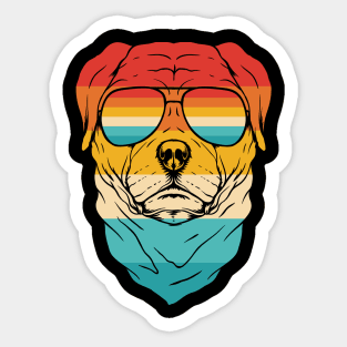 Dog Retro Rottweiler Sticker